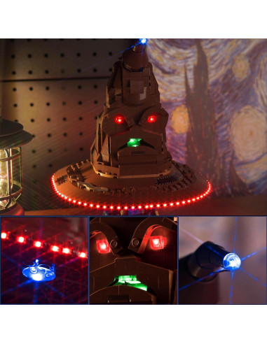 Kit de Iluminación LED BrickBling para Sombrero de Clasificación Lego 76429