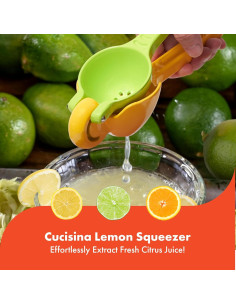 Exprimidor Manual Cucisina HOMA-000105-FBA 360 Aluminio Verde Amarillo 2