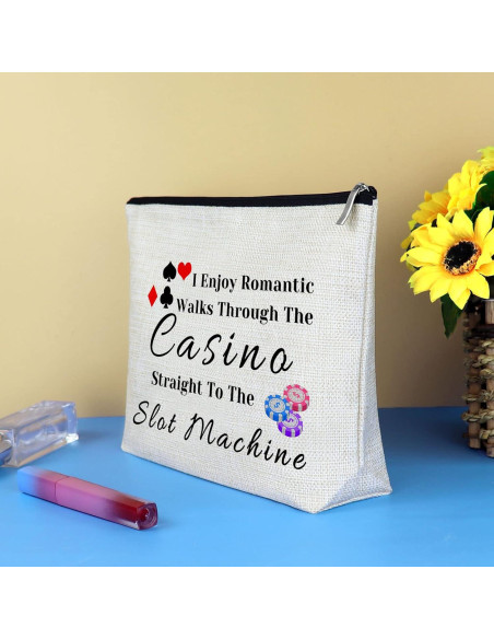 3 Pcs Bolsa de Maquillaje Casino para Mujeres 25x17 cm