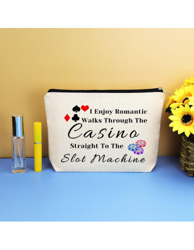 3 Pcs Bolsa de Maquillaje Casino para Mujeres 25x17 cm