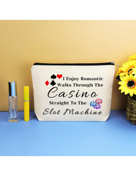 3 Pcs Bolsa de Maquillaje Casino para Mujeres 25x17 cm