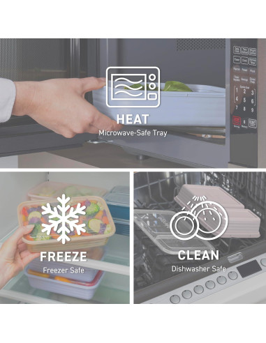 Kit de Preparación de Comidas Bentgo 60 Piezas - Contenedores Reutilizables