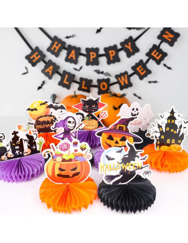 Centro de Mesa Halloween 9 Piezas Waenerec Decoración