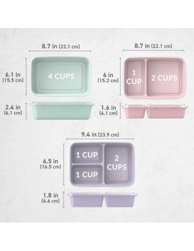 Kit de Preparación de Comidas Bentgo 60 Piezas - Contenedores Reutilizables