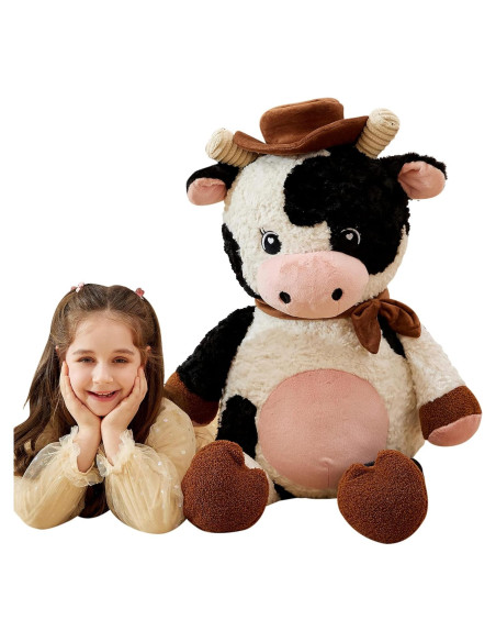Peluches Gigante Vaca IKASA 95 cm Suave y Lindos