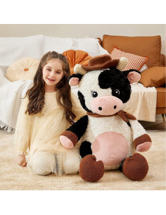 Peluches Gigante Vaca IKASA 95 cm Suave y Lindos 2