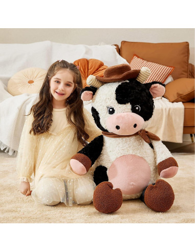 Peluches Gigante Vaca IKASA 95 cm Suave y Lindos