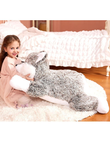 IKASA Peluche Gigante Lobo 76 cm Suave para Niños