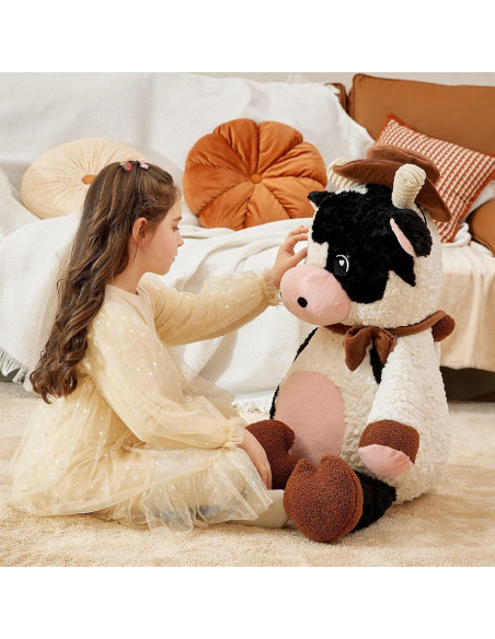 Peluches Gigante Vaca IKASA 95 cm Suave y Lindos