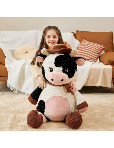 Peluches Gigante Vaca IKASA 95 cm Suave y Lindos
