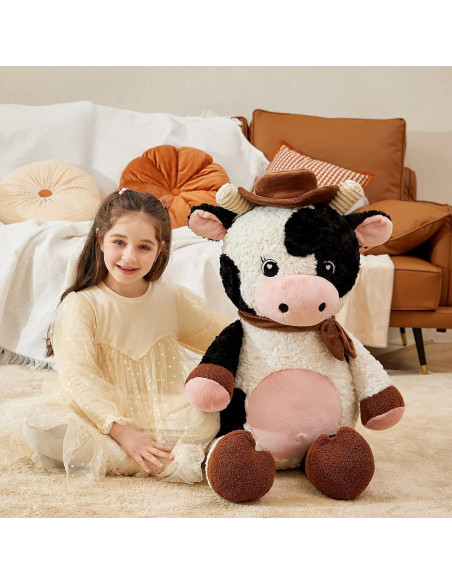 Peluches Gigante Vaca IKASA 95 cm Suave y Lindos