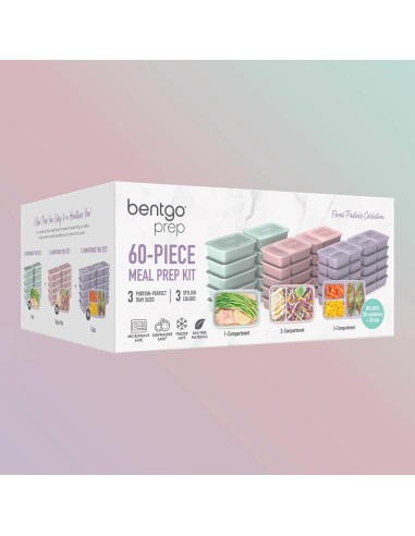 Kit de Preparación de Comidas Bentgo 60 Piezas - Contenedores Reutilizables