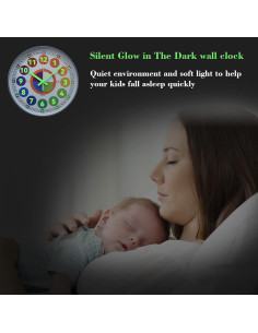 Reloj de Pared DORBOKER 30 cm Silencioso y Brillante 2