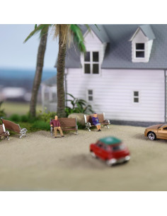 Bancos de Plaza Evemodel 12pcs Escala HO Miniatura 2