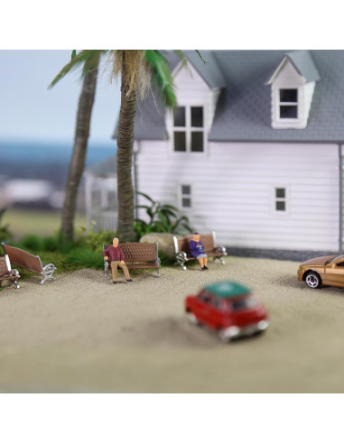 Bancos de Plaza Evemodel 12pcs Escala HO Miniatura
