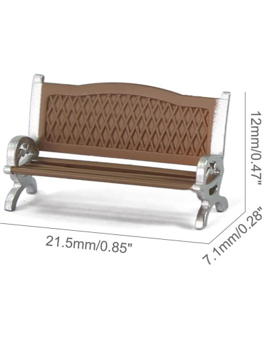 Bancos de Plaza Evemodel 12pcs Escala HO Miniatura