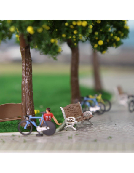 Bancos de Plaza Evemodel 12pcs Escala HO Miniatura