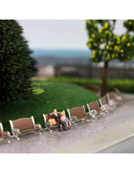 Bancos de Plaza Evemodel 12pcs Escala HO Miniatura