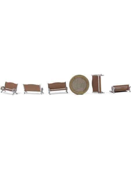 Bancos de Plaza Evemodel 12pcs Escala HO Miniatura