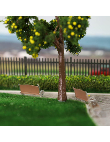 Bancos de Plaza Evemodel 12pcs Escala HO Miniatura