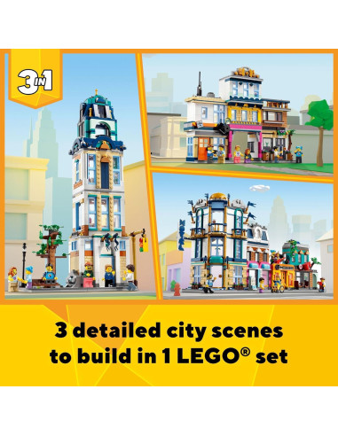 LEGO Creator 3 en 1 Calle Principal 31141 con 6 Minifiguras