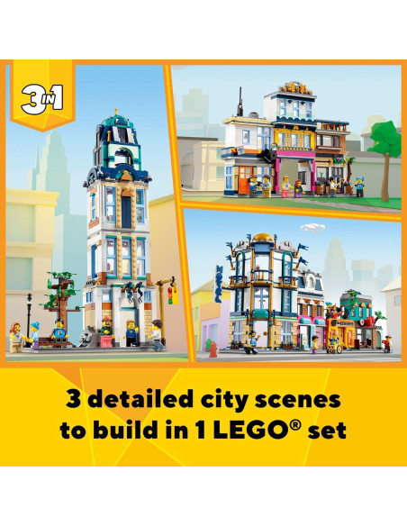 LEGO Creator 3 en 1 Calle Principal 31141 con 6 Minifiguras