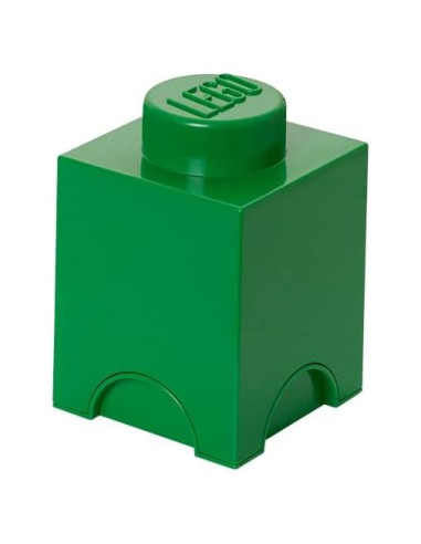 Caja de Almacenamiento LEGO Brick 1 Verde 1.2L Apilable