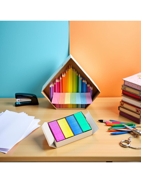 800 Grapas Mini de Color WLngtv 24x6mm para Oficina y Manualidades