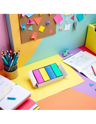 800 Grapas Mini de Color WLngtv 24x6mm para Oficina y Manualidades