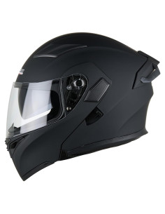Casco de Moto Modular Oubaiya 991 Doble Visor XL Negro Mate