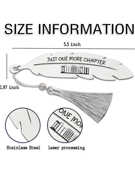 Marcador de Pluma de Metal Vivopisew con Borla 13.97 cm