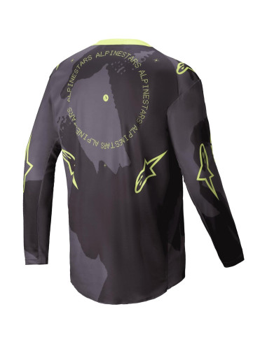 Jersey Racer Hollow Alpinestars Camo Oscuro Amarillo Fluo XL