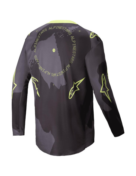 Jersey Racer Hollow Alpinestars Camo Oscuro Amarillo Fluo XL