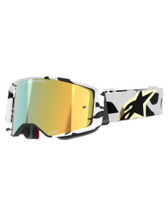 Gafas Alpinestars Supertech MX Off Road - Blanco/Oro Espejo