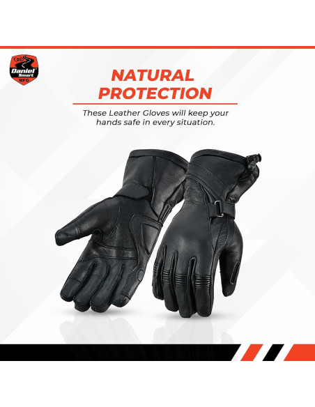 Guantes de Cuero Daniel Smart - Motocicleta Mediano
