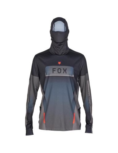 Jersey Fox Racing Mediano Negro UPF 50 con Buff