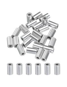 Manguito de Crimpado de Aluminio uxcell 1.5mm 25pcs Plateado