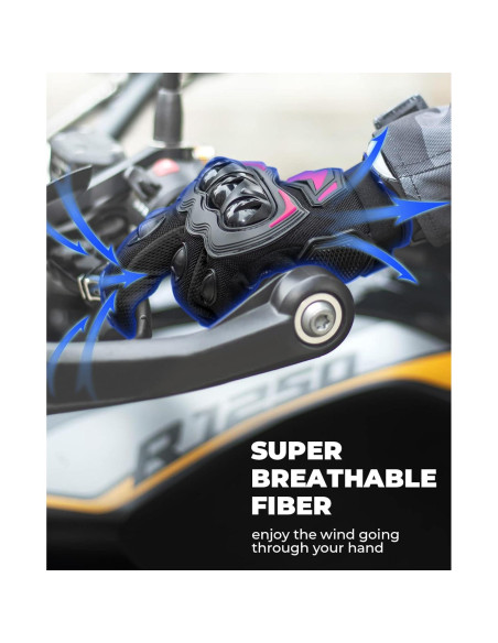 Guantes de Motocicleta KEMIMOTO Medianos Rosa Transpirables