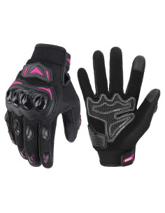 Guantes de Motocicleta KEMIMOTO Medianos Rosa Transpirables