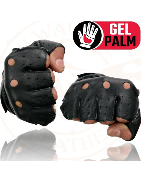 Guantes de Motocicleta Milwaukee Leather SH195 Sin Dedos 5X