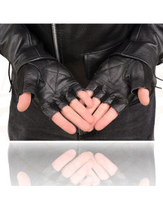 Guantes de Motocicleta Milwaukee MG7562 Cuero Sin Dedos 2X 2