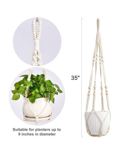 Soporte Colgante para Plantas DANELYNN 88.9 cm Algodón Boho 2