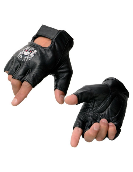 Guantes de Motocicleta sin Dedos Milwaukee Leather 2X Negro