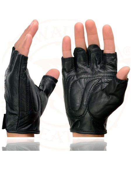 Guantes de Motocicleta sin Dedos Milwaukee Leather 2X Negro