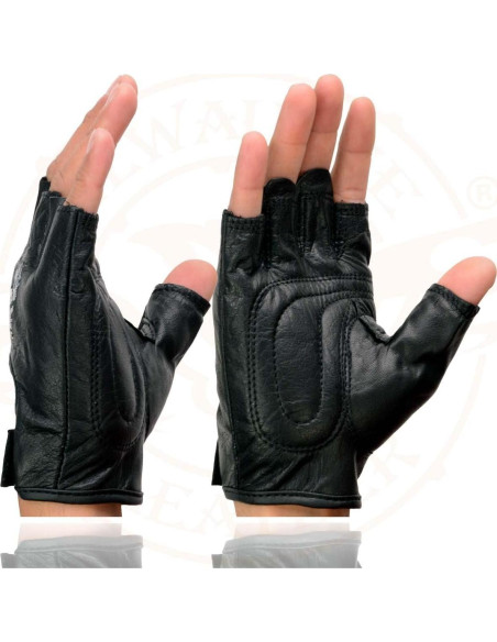 Guantes de Motocicleta sin Dedos Milwaukee Leather 2X Negro