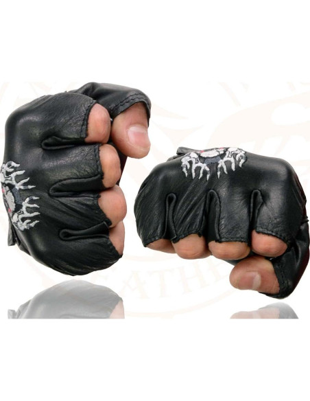 Guantes de Motocicleta sin Dedos Milwaukee Leather 2X Negro