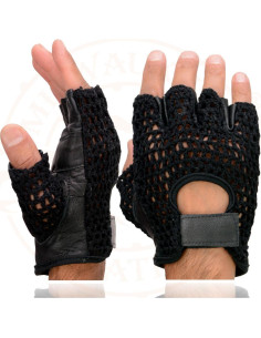 Guantes de Motocicleta Milwaukee SH219 Cuero Sin Dedos 2