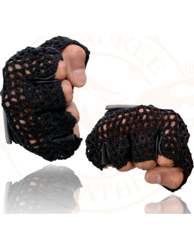Guantes de Motocicleta Milwaukee SH219 Cuero Sin Dedos