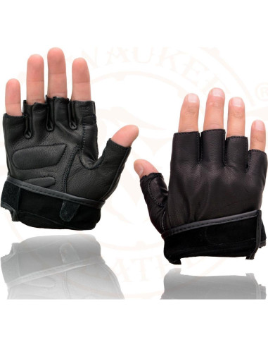 Guantes de Cuero sin Dedos Milwaukee MG7585 para Motocicleta