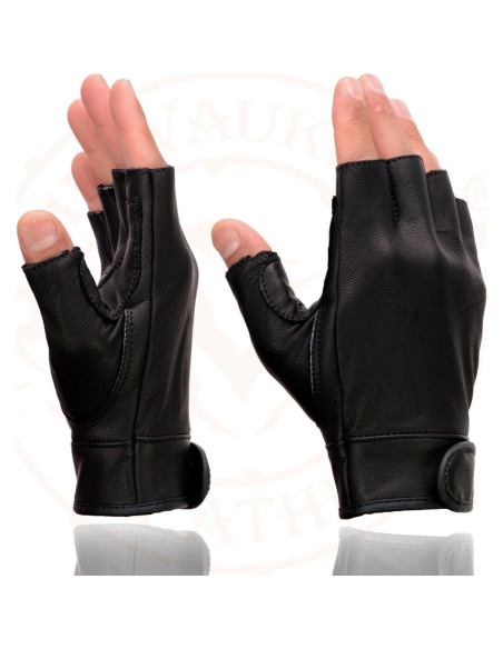Guantes de Cuero sin Dedos Milwaukee MG7585 para Motocicleta